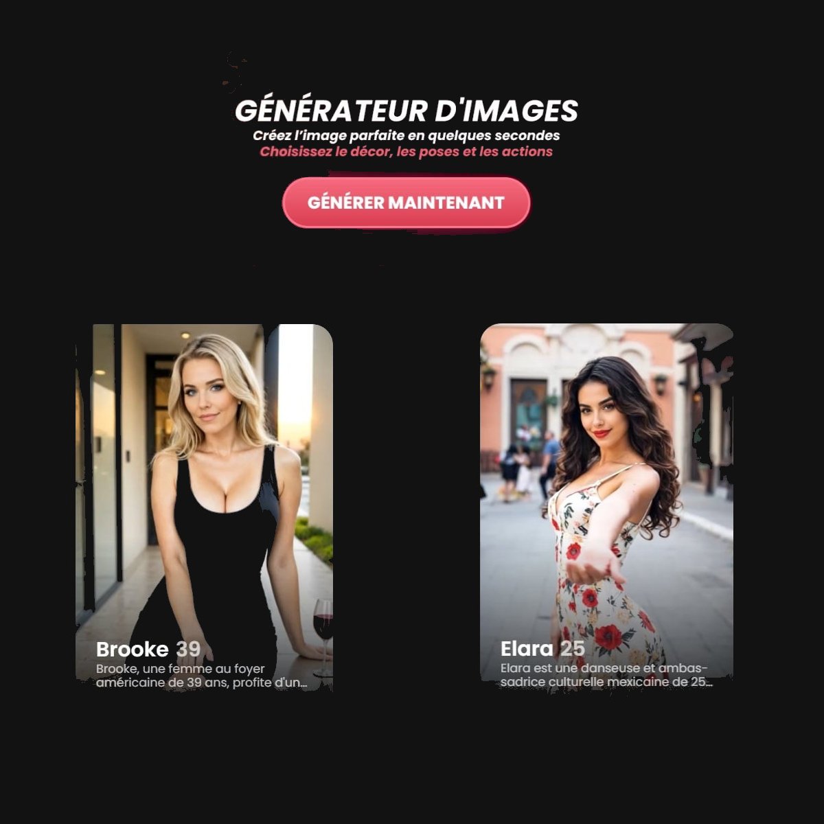 Publicité d’une intelligence artificielle féminine.